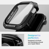 Spigen Apple Watch 46mm (Series 10/11) Skal med Skärmskydd Tough Armor Svart
