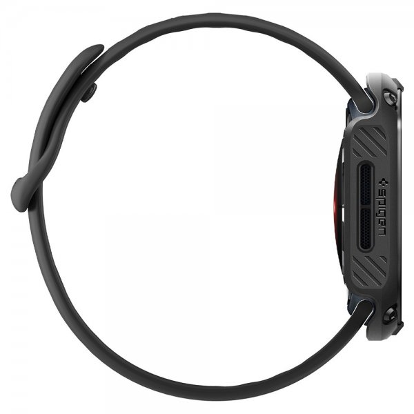 Spigen Apple Watch 46mm (Series 10/11) Skal med Skärmskydd Tough Armor Svart