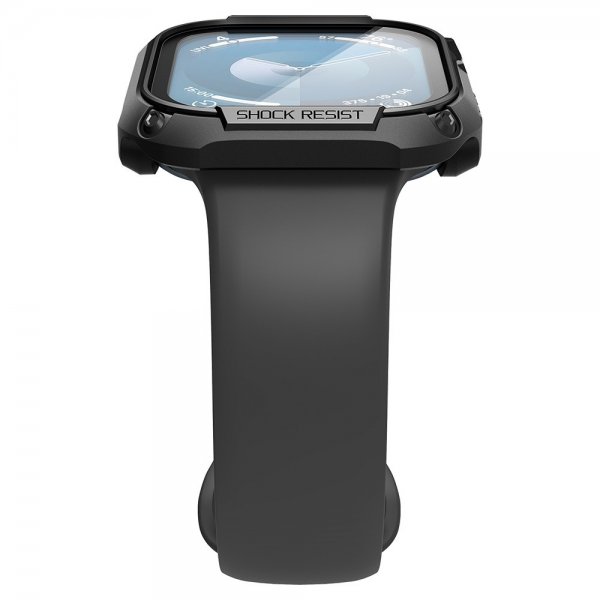 Spigen Apple Watch 46mm (Series 10/11) Skal med Skärmskydd Tough Armor Svart