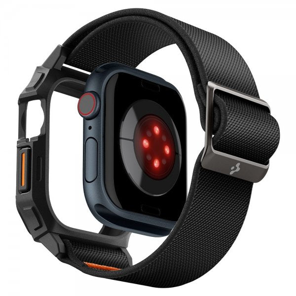 Spigen Apple Watch 46mm (Series 10/11) Armband och Skal Lite Fit Pro Matte Black