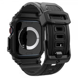 Spigen Apple Watch 46mm (Series 10/11) Armband och Skal Rugged Armor Pro Matte Black