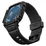 Spigen Apple Watch 46mm (Series 10/11) Armband och Skal Rugged Armor Pro Matte Black