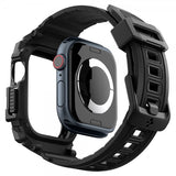 Spigen Apple Watch 46mm (Series 10/11) Armband och Skal Rugged Armor Pro Matte Black