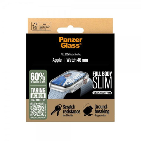 PanzerGlass Apple Watch 46mm (Series 10/11) Skal med Skärmskydd Full Body Protection Transparent