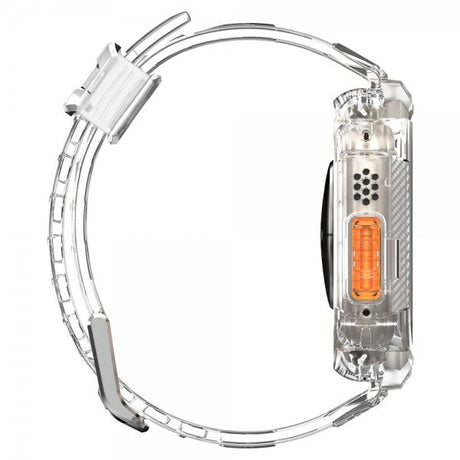 Spigen Apple Watch Ultra 49mm Armband och Skal Rugged Armor Pro Crystal Clear