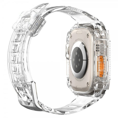 Spigen Apple Watch Ultra 49mm Armband och Skal Rugged Armor Pro Crystal Clear