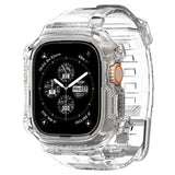 Spigen Apple Watch Ultra 49mm Armband och Skal Rugged Armor Pro Crystal Clear