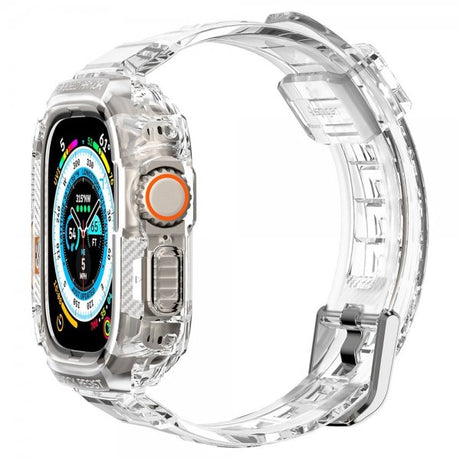 Spigen Apple Watch Ultra 49mm Armband och Skal Rugged Armor Pro Crystal Clear