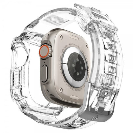 Spigen Apple Watch Ultra 49mm Armband och Skal Rugged Armor Pro Crystal Clear