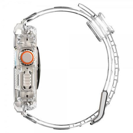 Spigen Apple Watch Ultra 49mm Armband och Skal Rugged Armor Pro Crystal Clear