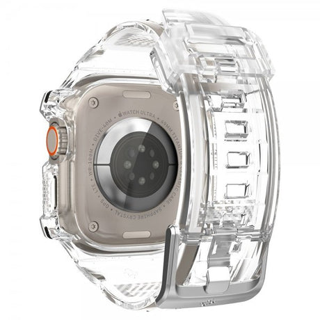 Spigen Apple Watch Ultra 49mm Armband och Skal Rugged Armor Pro Crystal Clear