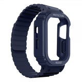 Apple Watch Ultra 49mm Armband med Skal Silikon Magnetstänging Blå