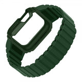 Apple Watch Ultra 49mm Armband med Skal Silikon Magnetstänging Grön