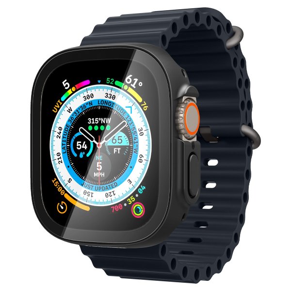 Spigen Apple Watch Ultra Skal med Skärmskydd Thin Fit 360 Svart