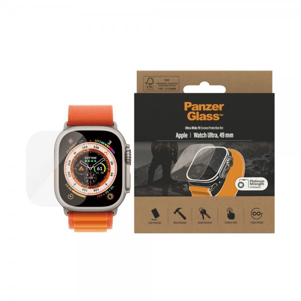 PanzerGlass Apple Watch Ultra 49mm Skärmskydd Ultra-Wide Fit