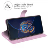 Asus Zenfone 8 Flip Fodral Litchi Rosa