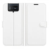 Asus Zenfone 8 Flip Fodral Litchi Vit