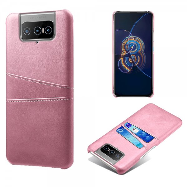 Asus Zenfone 8 Flip Skal Två Kortfack Rosa