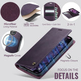 CaseMe iPhone 15 Fodral C49 Series Lila
