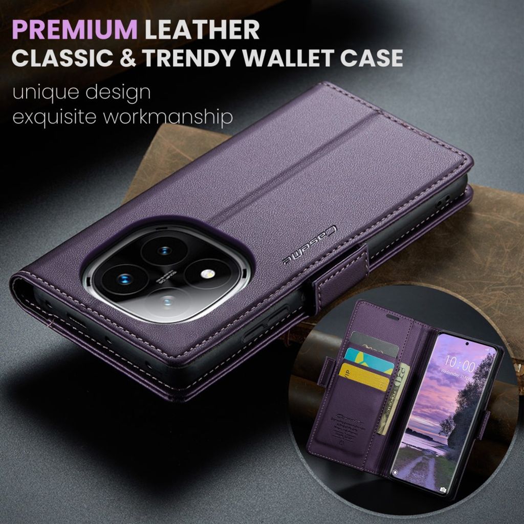 CaseMe Xiaomi Redmi Note 14 Pro 5G/14 Pro Plus 5G Fodral 023 Series Lila