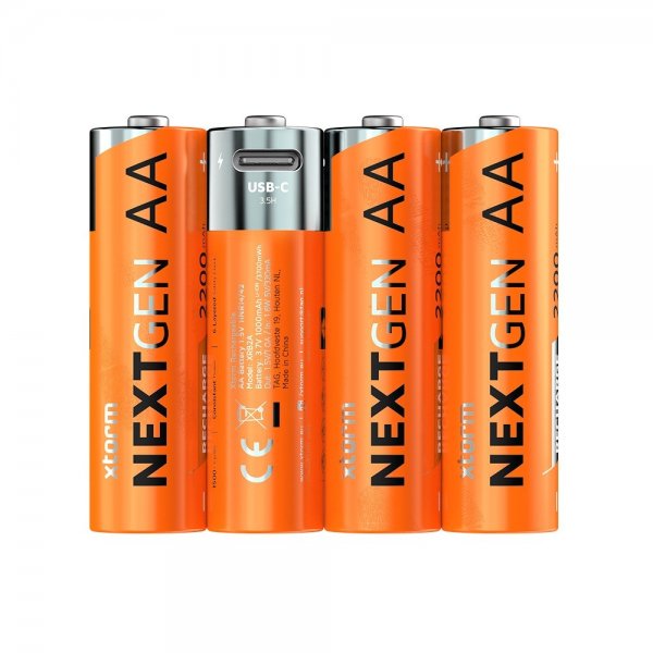 Xtorm Batteri AA Uppladdningsbara USB-C 4-pack
