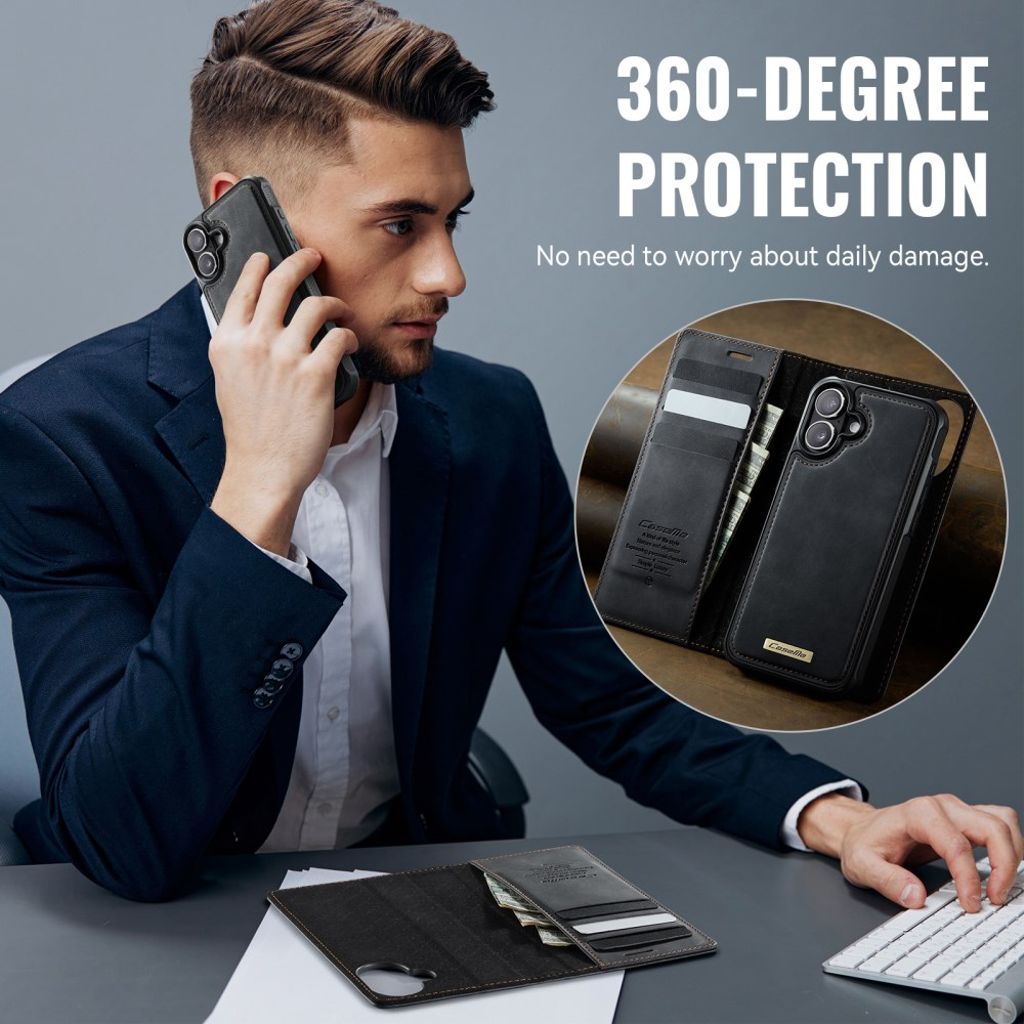 CaseMe iPhone 17 Fodral C49 Series Svart