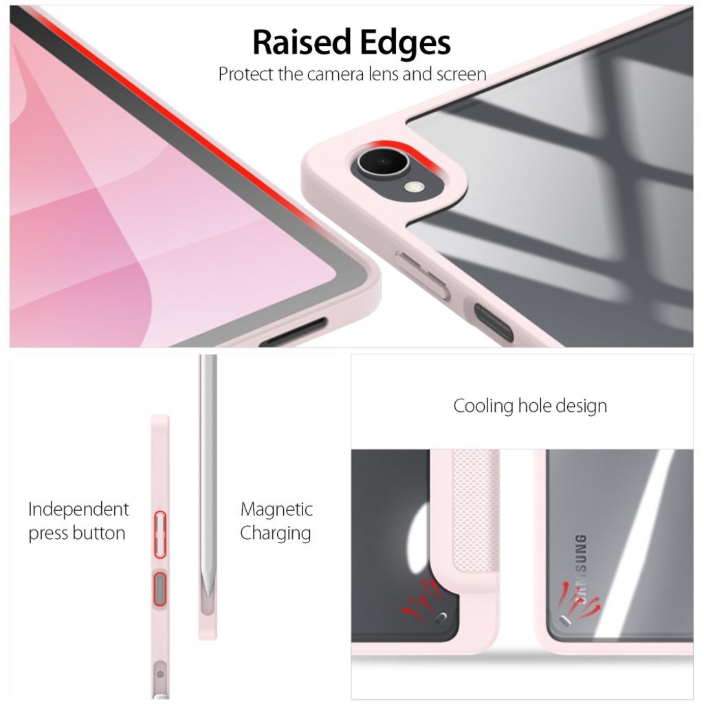 Dux Ducis Samsung Galaxy Tab S12 Plus Fodral TOBY Series Rosa