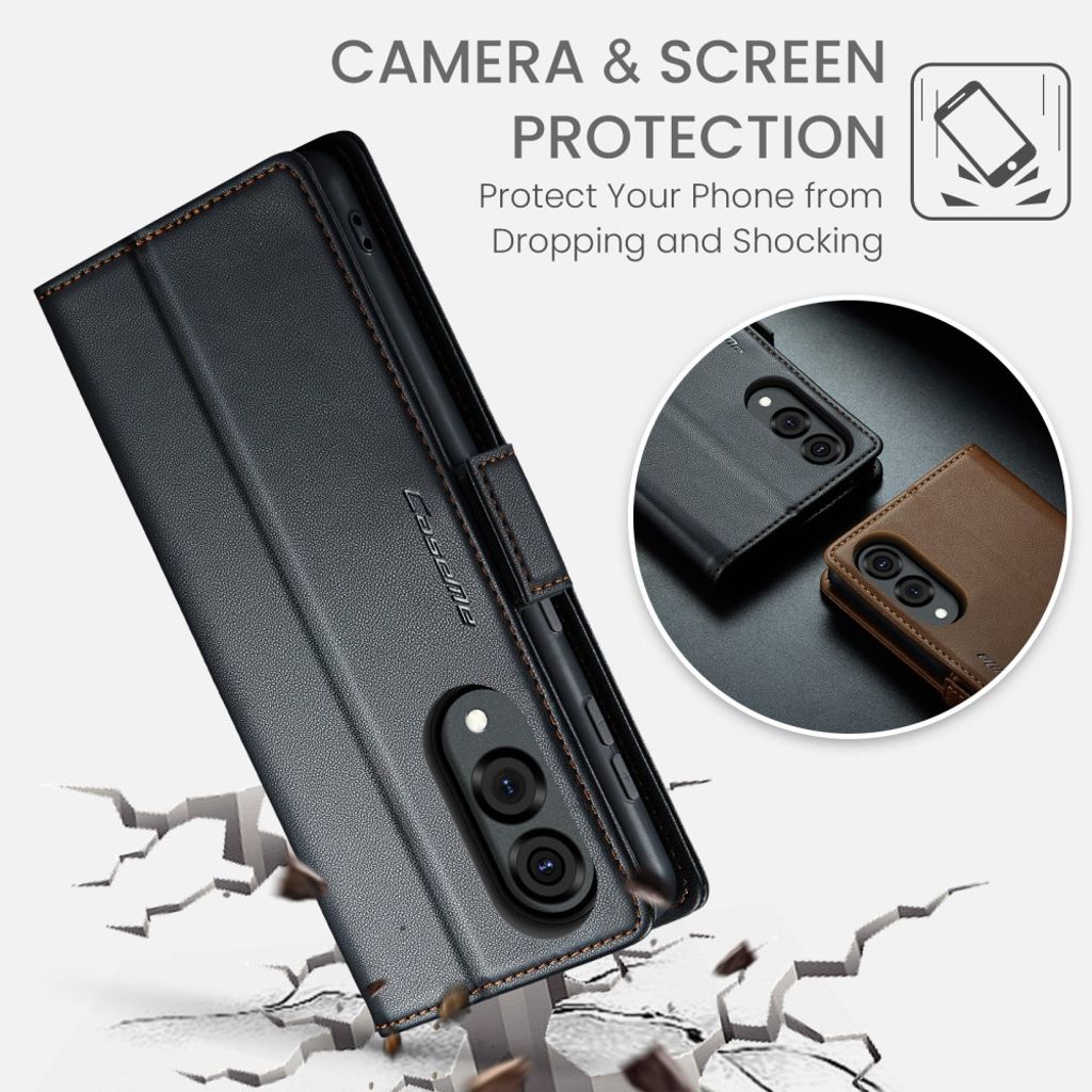 CaseMe Samsung Galaxy S25 Edge Fodral 023 Series Svart