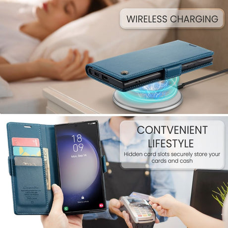 CaseMe Samsung Galaxy S24 Ultra Fodral 023 Series Blå