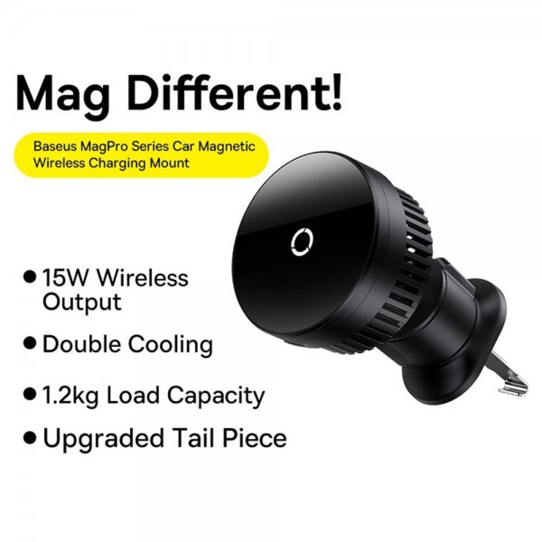 Baseus Bilhållare MagPro Series Magnetic Wireless Charging Car Mount 15W MagSafe