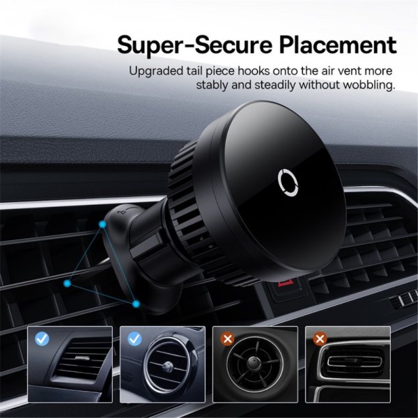 Baseus Bilhållare MagPro Series Magnetic Wireless Charging Car Mount 15W MagSafe