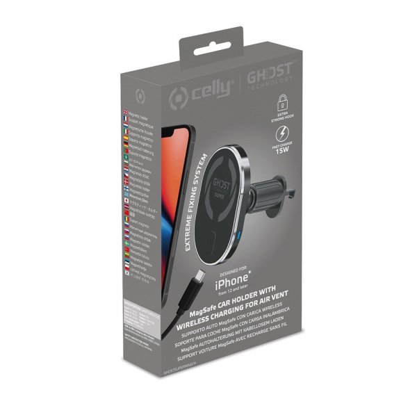 Celly Bilhållare MagSafe Car Holder With Wireless Charging Air Vent