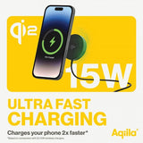Aqiila Bilhållare med Trådlös laddning Chargebird QC1 Qi2 MagSafe 15W