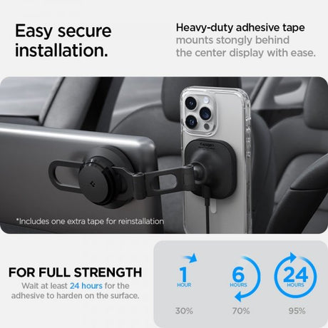 Spigen Bilhållare med trådlös laddning OneTap Pro 3 Tesla Skärmmontering MagFit