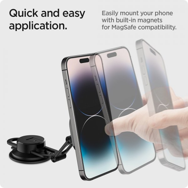 Spigen Bilhållare OneTap 3 Dashboard Mount MagSafe Svart