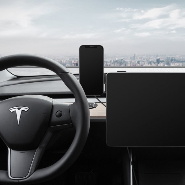 Spigen Bilhållare med Laddning OneTap Pro Wireless Screen Car Mount Tesla MagFit