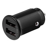 Deltaco Billaddare 12W Dubbla USB-A Svart