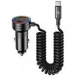 USAMS Billaddare 60W Car Charger with Spring Cable