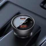 Baseus Billaddare Digital Display PD3.1 Dual Cast Car Charger 140W