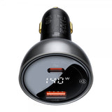 Baseus Billaddare Digital Display PD3.1 Dual Cast Car Charger 140W
