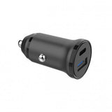 Gear Billaddare USB-C PD 30W + USB-A QC18W Svart