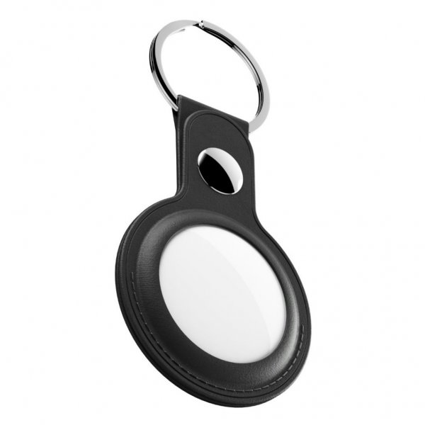 KeyBudz AirTag Hållare Läder 2-pack Svart
