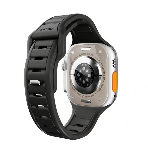 KeyBudz Apple Watch 44/45/46mm/Apple Watch Ultra Armband Journey Carbon Black
