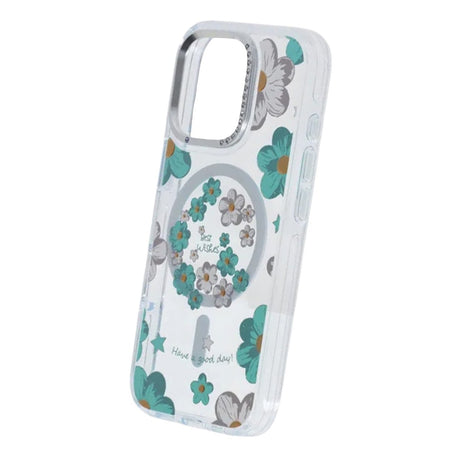 iPhone 16 Pro Max Skal Blommönster MagSafe Grön