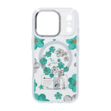 iPhone 17 Pro Max Skal Blommönster MagSafe Grön
