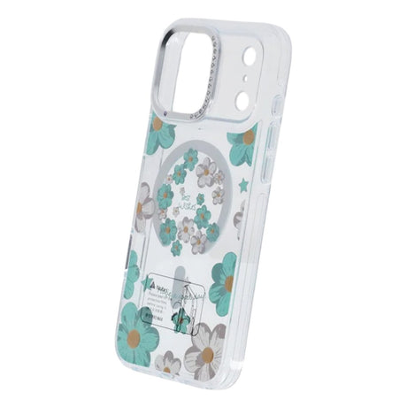 iPhone 17 Pro Max Skal Blommönster MagSafe Grön