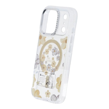 iPhone 17 Pro Max Skal Blommönster MagSafe Gul