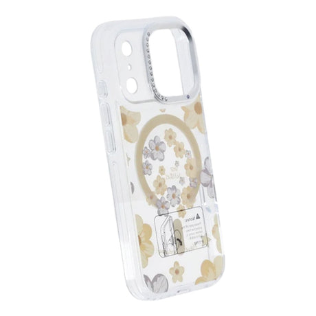iPhone 17 Pro Max Skal Blommönster MagSafe Gul