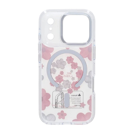 iPhone 17 Pro Max Skal Blommönster MagSafe Rosa
