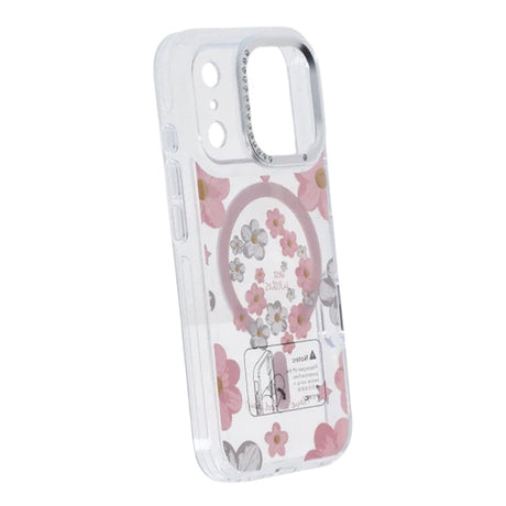 iPhone 17 Pro Max Skal Blommönster MagSafe Rosa